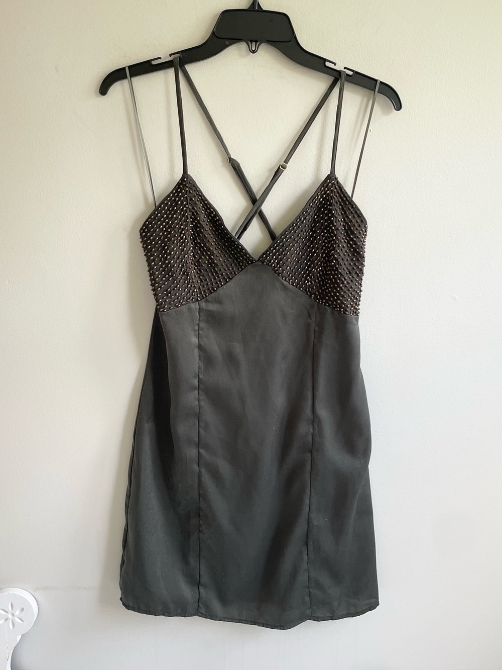 Olive Satin-Look Slip Dress with Adjustable Straps